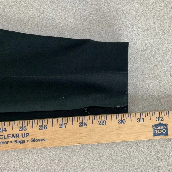 Polo Ralph Lauren Leggings Womens Medium Black Pintuck Ankle Zip Skinny Pants * - Picture 14 of 15